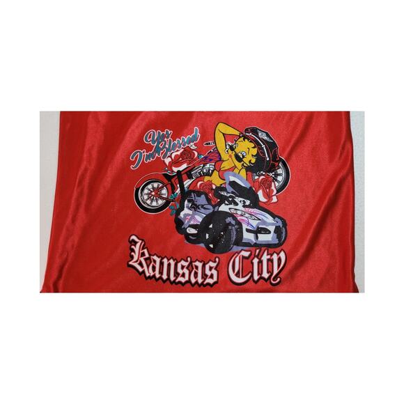 Vtg Cameron's Gear Womens Betty Boop Kansas City Top Sz S Motorcycle I'm Blessed - Picture 7 of 10